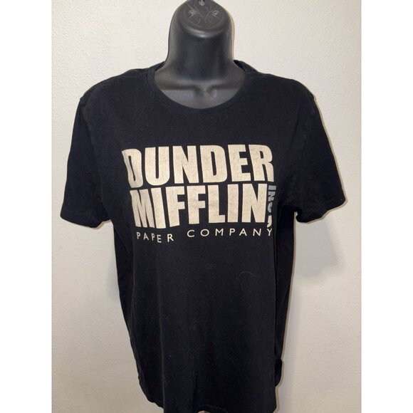 Old Navy Dunder Mifflin Graphic Tee Women Small Black - Picture 1 of 8